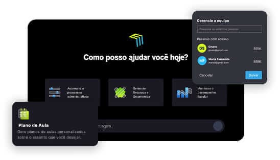 Tela da plataforma Escolar.ai