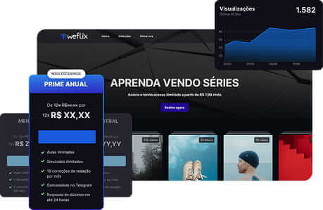 Tela da plataforma Weflix